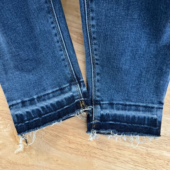 Spanx Distressed Skinny Jeans Large Tall Blue Cotton Blend Stretch NWT PT-2664 - Picture 8 of 15